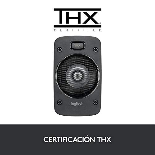 Logitech Z906 5.1 Sistema de Audio con Sonido Envolvente THX, Certificado Dolby&DTS, 500 W RMS, Multi-Dispositivos, Entradas Audio Múltiples, PC/PS4/Xbox/TV/Móvil/Tablet - Negra