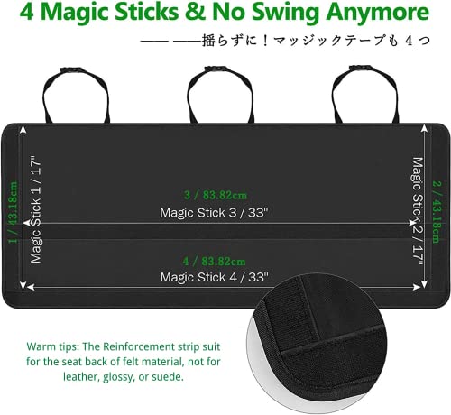 SURDOCA Organizador Coche - 3 Gen [90 * 46 cm de Doble Capacided] Organizador Maletero Coche, Equipado con [Elastic Net & 4 Structura de Varita Mágica] Bolsa Maletero Coche, Bolsa Coche, Negro