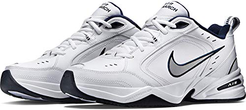 Nike Air Monarch IV-415445-102 Zapatillas de Deporte para Hombre, Color White/Metallic Silver, 10