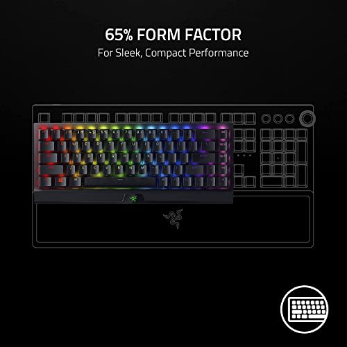 Razer BlackWidow V3 Mini HyperSpeed 65% Teclado mecánico inalámbrico para juegos: tecnología inalámbrica HyperSpeed - Interruptores mecánicos verdes (Reacondicionado)