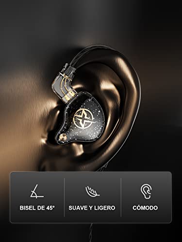 Auriculares In Ear, Auriculares con Cable y Microfono, Auriculares Cable  Aislamiento de Ruido Soporte Control de