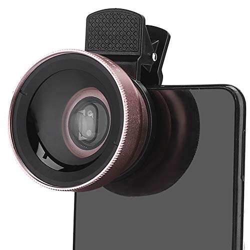 Lente profesional de teléfono 2 en 1, gran angular de 0.45X y lente macro con clip para teléfono celular compatible con teléfonos celulares Android/tabletas/cámara.