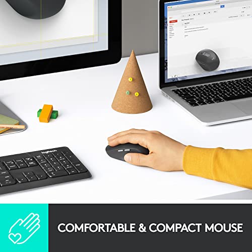 Logitech M585 - Ratón inalámbrico multidispositivo (Bluetooth o USB, Grafito)