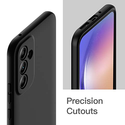 JETech Funda Fina para Samsung Galaxy A54 5G 6.4 Pulgadas, Carcasa Delgada Suave TPU con Acabado Mate, Antigolpes (Negro)