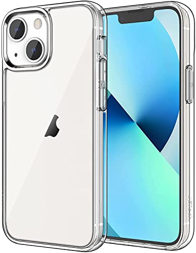 JETech Funda para iPhone 13 6,1 Pulgadas, Anti-Amarillo Carcasa de Parachoques Prueba Golpes, Respaldo Transparente Antiarañazos (HD Clara)