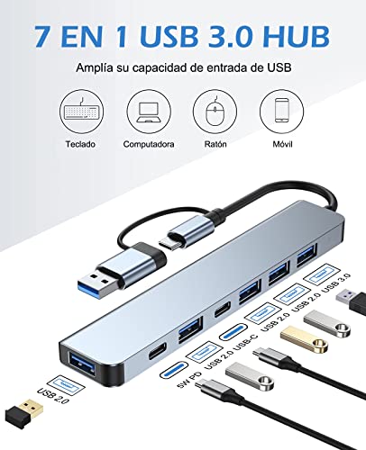 Cable corto de carga rápida de 6 pulgadas, paquete de 5 cables USB A a USB  tipo C 3A para estación de carga compatible con Samsung Galaxy Note 9 10