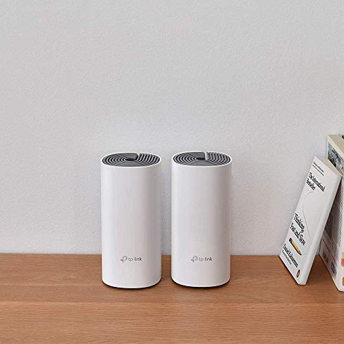 TP-Link Deco Sistema WiFi Mesh (o en malla) para todo el hogar: alcanza hasta 867 Mbps, itinerancia sin interrupciones, cobertura de hasta 2800 pies cuadrados. Funciona con Alexa. (Deco E4 2 Pack)