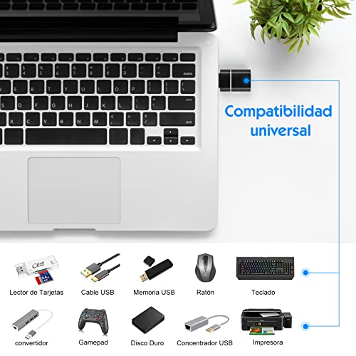 HEEDU Adaptador USB C a USB 3.0, Adaptador USB C(2 Piezas), Función de OTG, Compatible Dispositivos con USB Tipo C,Compatibilidad Universal para Celular, PC y Laptop, Tecnología Plug & Play y Alta Velocidad, Datos y Carga