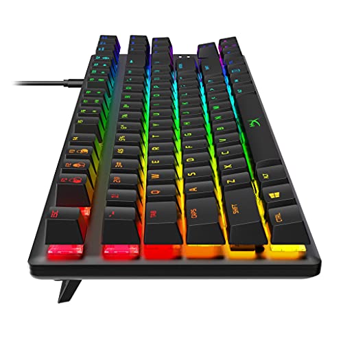 HyperX Alloy Origins Core TKL Teclado mecánico táctil con cable Aqua Switch para juegos con iluminación trasera RGB (Reacondicionado)