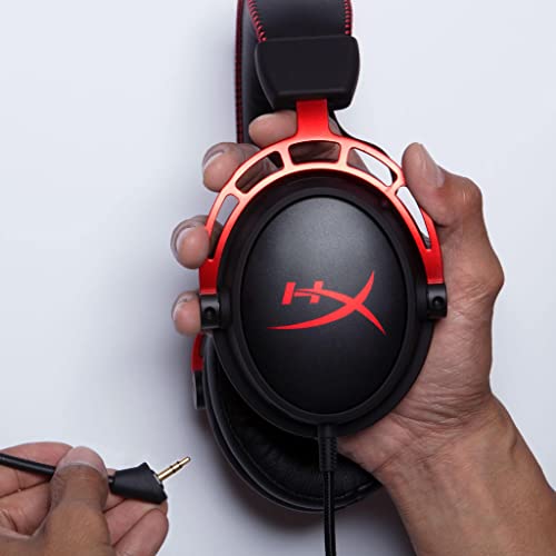 HyperX Cloud Alpha - Auriculares de diadema para videojuegos - Controladores de cámara dual - Confort galardonado - Marco de aluminio duradero Micrófono desmontable , Cloud Alpha (Reacondicionado)
