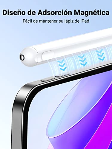 UGREEN Pencil iPad, Pluma Lápiz para iPad con Enlace Magnética, Stylus Universal 1ª y 2ª Generación, Sensible a la Inclinación, Compatible con iPad 2018-2022, como iPad Pro, iPad, iPad Air, iPad Mini