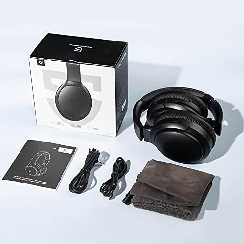 SoundPEATS A6 Audifonos Inalámbricos Diadema Plegables Bluetooth5.0, Auriculares Over Ear Cancelación Activa de Ruido, Altavoz Dinámico de 40mm, Manos Libre Bajos Potentes, Total 38 Horas