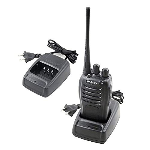 Radios de Comunicación Inalámbricos, BaoFeng Walkie Talkie 888s Recargable de Largo Alcance a Prueba de Lluvia, Altavoces con Micrófono, Intercomunicador Remoto para Constructores, Guardias etc