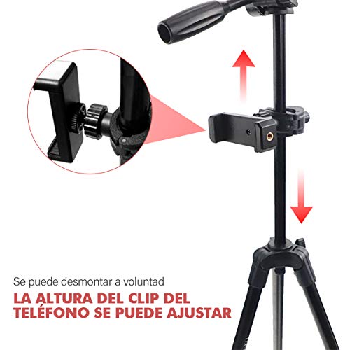 TXG Adaptador de Trípode Universal Vertical Rotativo,Soporte para Camara y Teléfono para iPhone, Samsung, Camara y Otro Smartphones