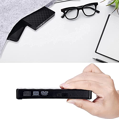 Grabadora CD/DVD Lector Portátil, Grabadora CD/DVD Externa USB 3.0, Unidad Óptica Externa de CD/DVD-RW CD Player Grabadora Ultra Slim Portátil Compatible con Windows 98/7/8/10/XP/Vista Linux Mac OS