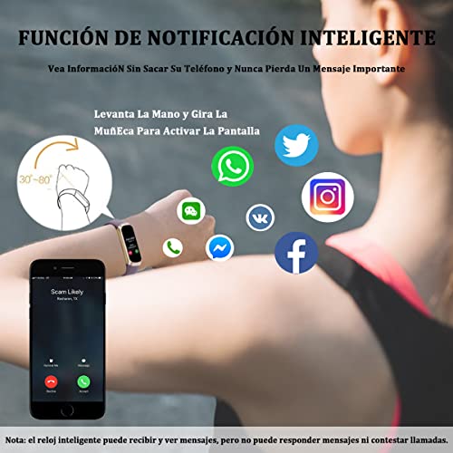 Smartwatch - Reloj Inteligente Para Hombre y Muje Smartwatch Frecuencia Cardíaca Presión Arterial Dormir Monitor, 1,1