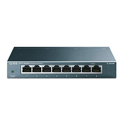 TP-Link TL-SG108 Unmanaged Switch de Escritorio, 8 Puertos 10/100/1000Mbps