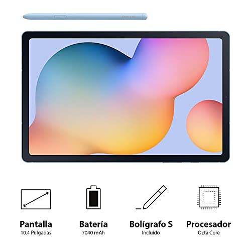 SAMSUNG Galaxy Tab S6 Lite 10.4 pulgadas 64GB Android Tablet con batería de larga duración, S Pen incluido, diseño delgado de metal, altavoces dobles AKG, versión estadounidense, azul Angora (reacondicionado)