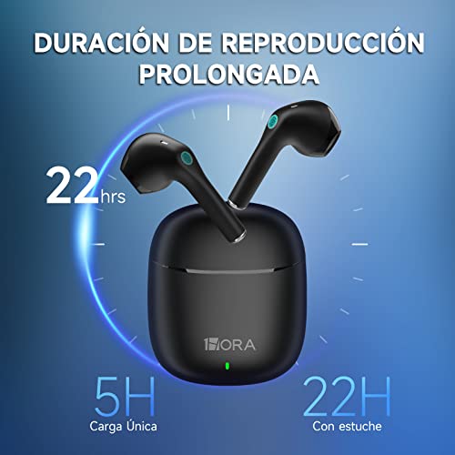 1 Hora Audífonos Inalámbricos, Audífonos Bluetooth 5.1 Auriculares con Microfono, Audifonos Inalambricos Compatible para iPhone Samsung Huawei Xiaomi Laptop para Correr Escuchar Música Videos