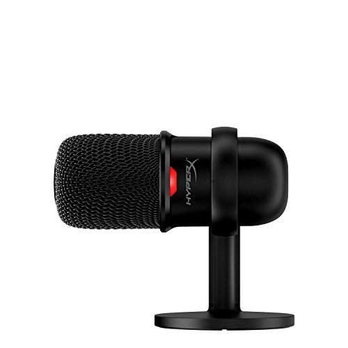 HyperX SoloCast - Micrófono de condensador USB para videojuegos, para PC, PS4 y Mac, Sensor de Tap-to-Silencio, Patrón Polar Cardioide, Gaming, Streaming, Podcasts, Twitch, YouTube, Discord, Negro (Renovado)