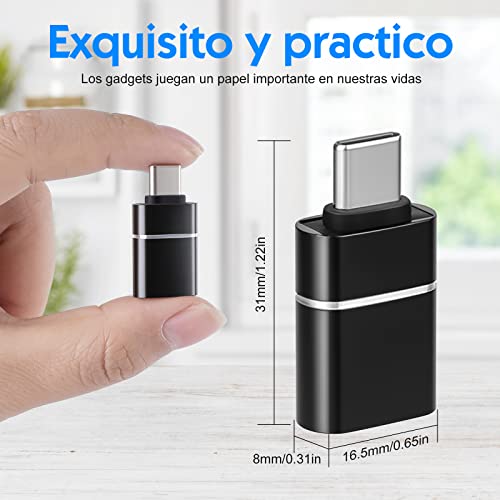 HEEDU Adaptador USB C a USB 3.0, Adaptador USB C(2 Piezas), Función de