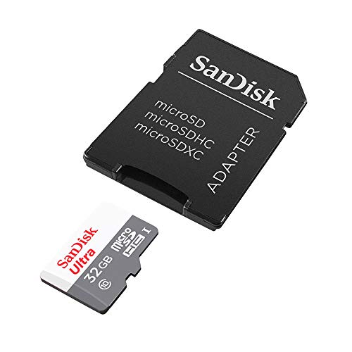 SanDisk Tarjeta de Memoria Ultra MicroSDHC 32GB Velocidad 100 MB/S** Clase 10 SDSQUNR-032G-GN3MA