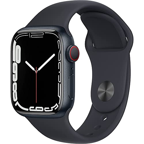 Apple Watch Series 7 (GPS + Celular, 45MM) - Caja de Aluminio Medianoche con Banda Negra Medianoche (Reacondicionado)