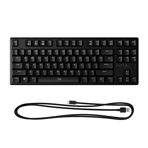 HyperX Alloy Origins Core TKL Teclado mecánico táctil con cable Aqua Switch para juegos con iluminación trasera RGB (Reacondicionado)