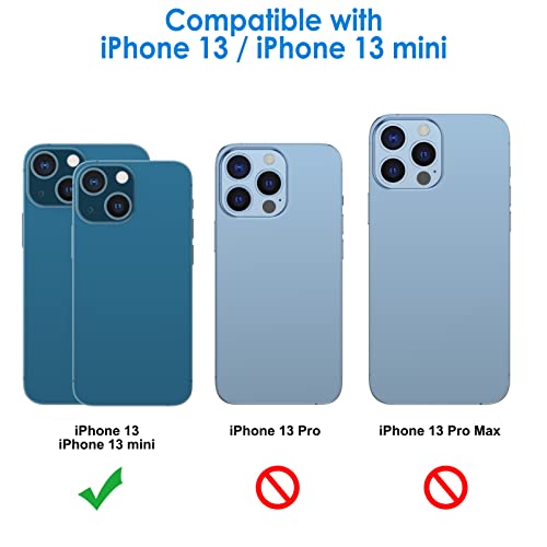 JETech Protector Lente de Cámara para iPhone 13 6,1" y iPhone 13 mini 5,4", Mica de Cristal Vidrio Templado 9H, Ultra HD Transparente, Antiarañazos, 3 Unidades