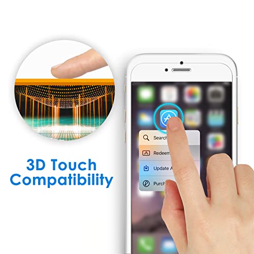 JETech Protector de Pantalla para iPhone 8 Plus y iPhone 7 Plus, Mica de Cristal Vidrio Templado, 2 Unidades