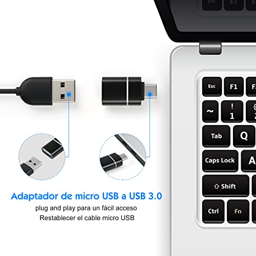 HEEDU Adaptador USB C a USB 3.0, Adaptador USB C(2 Piezas), Función de