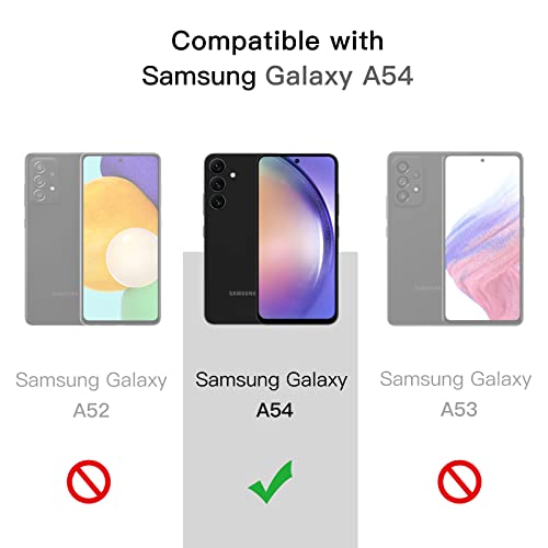 JETech Protector de Pantalla para Samsung Galaxy A54 5G 6.4 Pulgadas y Protector Lente Cámara, Mica Cristal Vidrio Templado, HD Transparente, 2 Paquetes Cada Uno
