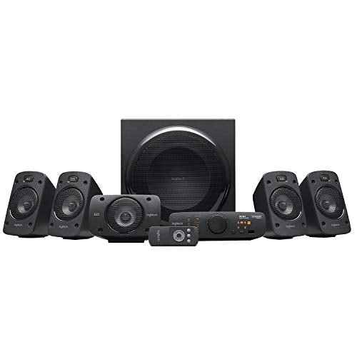 Logitech Z906 5.1 Sistema de Audio con Sonido Envolvente THX, Certificado Dolby&DTS, 500 W RMS, Multi-Dispositivos, Entradas Audio Múltiples, PC/PS4/Xbox/TV/Móvil/Tablet - Negra