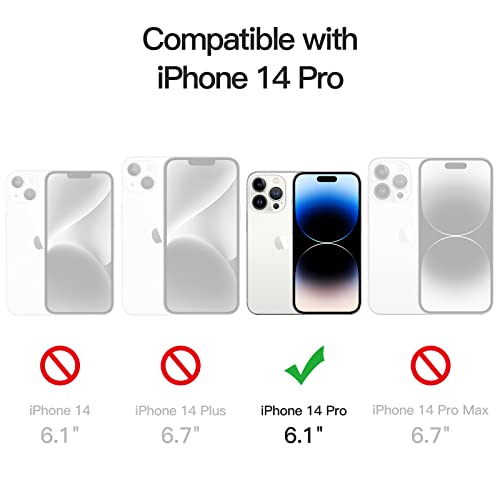JETech Protector de Pantalla Privacidad Cobertura Completo para iPhone 14 Pro 6,1 Pulgadas, con Protector Lente Cámara, Mica Cristal Vidrio Templado Antiespia, 2 Paquetes Cada Uno