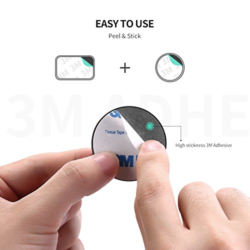 UGREEN Láminas Metálicas Reemplazo de Placa Metal para Soporte de Celular Auto Magnético de Repuesto para Montar en Auto con 3M Adhesivo para Iphone Samsung Huawei XiaoMi, 2 Redondas y 2 Rectangulares