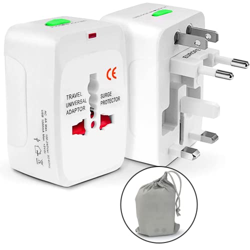 Archy Convertidor Adaptador de Enchufe Europeo Cargador Internacional para Viajes Enchufe Adaptador Universal Todo en Uno Múltiples Conexiones Europeo Japon China Canadá USA EU UK AU XO8101