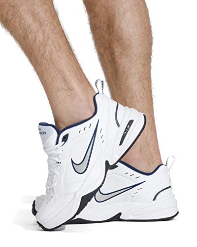 Nike Air Monarch IV-415445-102 Zapatillas de Deporte para Hombre, Color White/Metallic Silver, 10