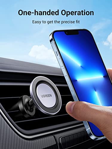 UGREEN Soporte Celular Auto Magnético MagSafe para Ventilación, Base Celular Automóvil Compatible con MagSafe, iPhone 14 13 12 Pro Max Mini y Otros Celulares como Galaxy S23 Ultra, S23, S22 Ultra, Xiaomi Redmi