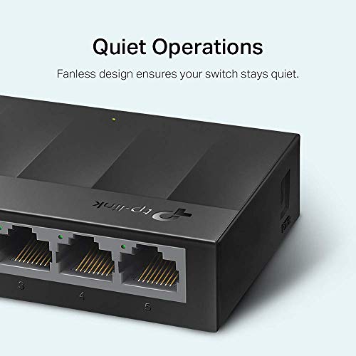 TP-Link LS1005G, Switch Gigabit no administrable, 5 puertos Gigabit, Diseño de escritorio, Plug and play