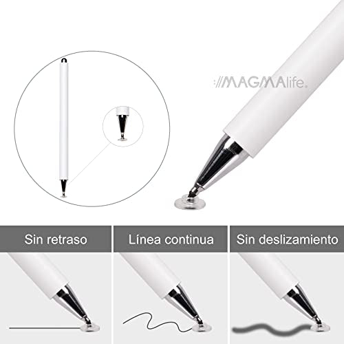 MAGMALIFE Stylus Pen, Pluma para Pantalla Táctil, Perfecta para Celulares y Tabletas, Pluma con 3 Puntas, Lápiz Stylus (2 Puntas de Repuesto)