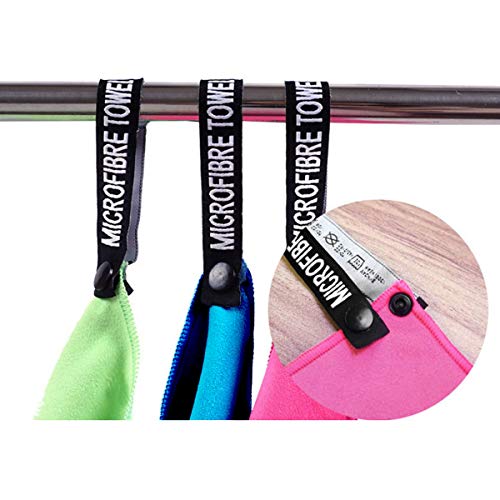 DQST Toalla Microfibra Secado Rápido 2 Pack, Toalla de Viaje Ligera y Portatil, Toalla Deportiva para Playa, Natación, Yoga, Gimnasio, Camping, Senderismo, ect (Azul, 2PACK)