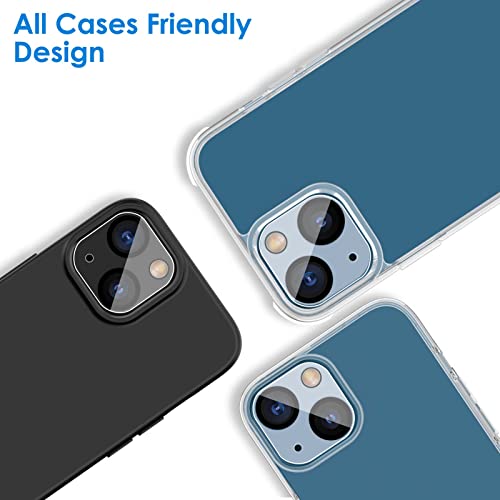 JETech Protector Lente de Cámara para iPhone 13 6,1" y iPhone 13 mini 5,4", Mica de Cristal Vidrio Templado 9H, Ultra HD Transparente, Antiarañazos, 3 Unidades