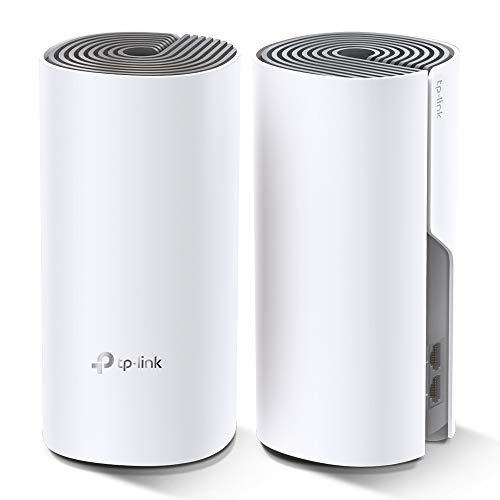TP-Link Deco Sistema WiFi Mesh (o en malla) para todo el hogar: alcanza hasta 867 Mbps, itinerancia sin interrupciones, cobertura de hasta 2800 pies cuadrados. Funciona con Alexa. (Deco E4 2 Pack)