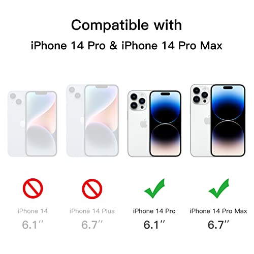 JETech Protector Lente de Cámara para iPhone 14 Pro 6,1 Pulgadas y iPhone 14 Pro Max 6,7 Pulgadas, Mica de Cristal Vidrio Templado 9H, Antiarañazos, Ultra HD Transparente, 3 Unidades
