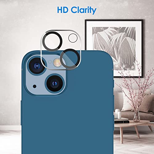 JETech Protector Lente de Cámara para iPhone 13 6,1" y iPhone 13 mini 5,4", Mica de Cristal Vidrio Templado 9H, Ultra HD Transparente, Antiarañazos, 3 Unidades