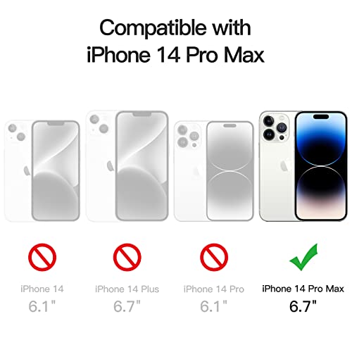 JETech Protector de Pantalla Privacidad Cobertura Completo para iPhone 14 Pro Max 6,7 Pulgadas, con Protector Lente Cámara, Mica Cristal Vidrio Templado Antiespia, 2 Paquetes Cada Uno