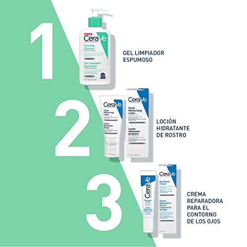 CeraVe Gel Limpiador Espumoso Diario para Piel Mixta, Grasa o con Acné 236ml