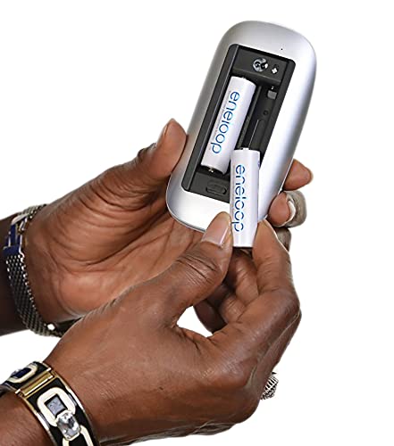 Panasonic K-KJ17MZ104A Eneloop -Cargador de baterías avanzadocon paquete de energía de pilas de colores 10AA y 4AAA