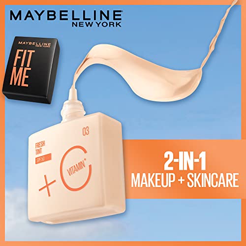 Base de maquillaje Fit Me Fresh Tint con Vitamina C, 05 Maybelline NY