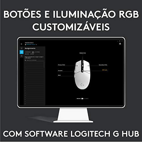 Logitech G203 LIGHTSYNC Mouse Gaming con Iluminación RGB Personalizable, 6 Botones Programables Seguimiento de hasta 8,000 DPI, Ultra-ligero - Negro